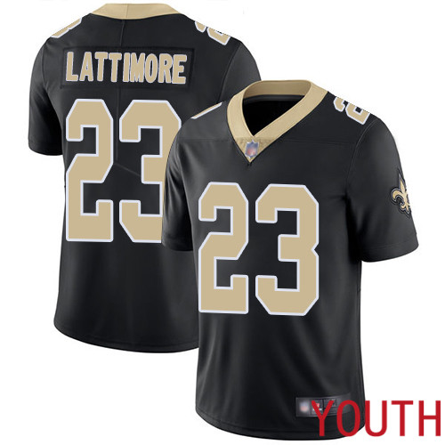 New Orleans Saints Limited Black Youth Marshon Lattimore Home Jersey NFL Football #23 Vapor Untouchable Jersey->women nfl jersey->Women Jersey